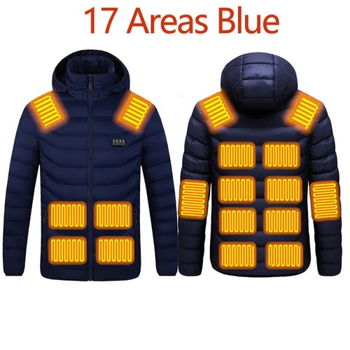 2021 NWE Men Winter Warm USB Heating Jackets Smart Thermostat Pure