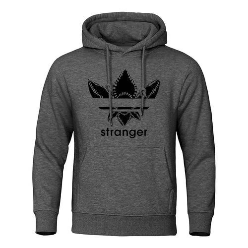Fun Stranger floral pattern printed hooded top,with a unique letter