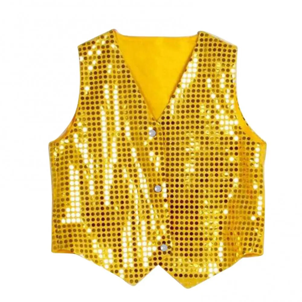 Children Shining Sequins Clothes Boys Students Christmas Stage