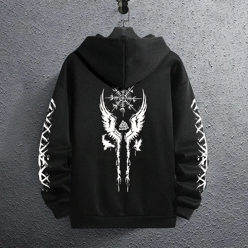 2025 Brand New Black Sweatshirts Autumn Winter Male Daily Casual