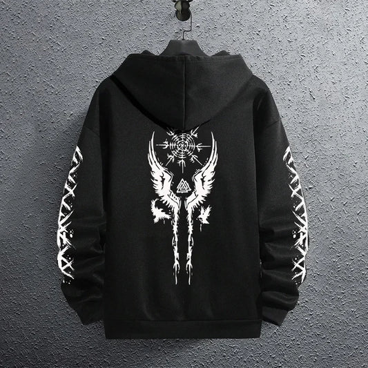 2025 Brand New Black Sweatshirts Autumn Winter Male Daily Casual