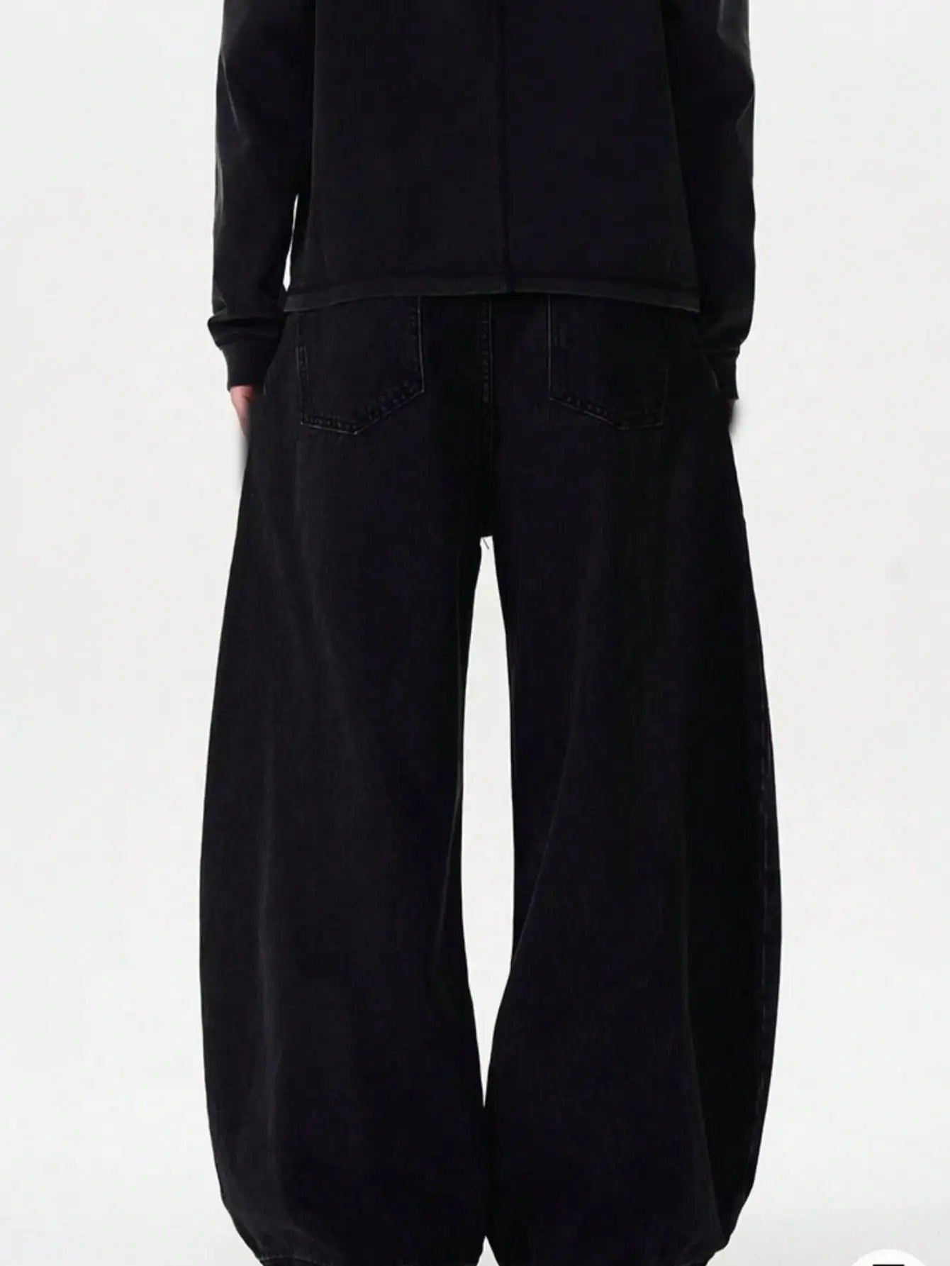 High Streets Autumn Men's Jeans New American Baggy Wide Leg Curved