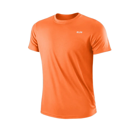 Summer Ice Silk Short Sleeve T-Shirt Men New Quick Dry Breathable Air