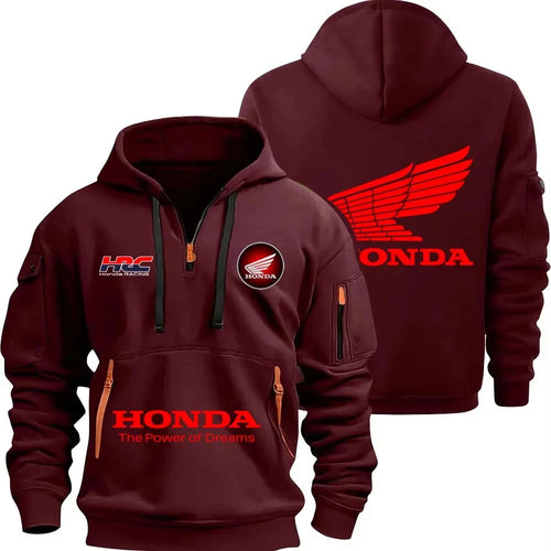 Honda zipper hoodie outdoor sports enthusiasts 2025 new men and women