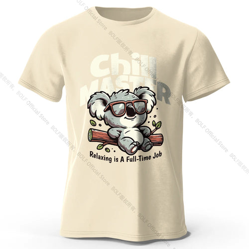 Whimsical Hand-painted Animal T-shirt 100% Cotton - Cute Cartoon Style
