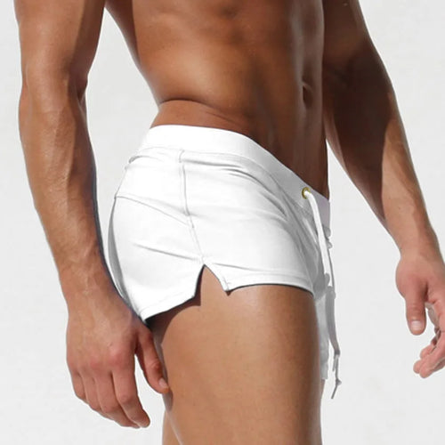 Men's Swimsuit 10 Color Back Pocket Design Quick-drying Beach Men's