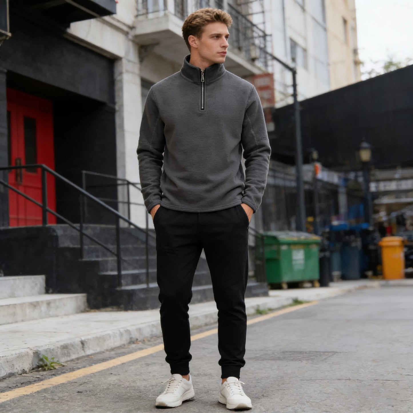 Men's Hoodies Sweatshirts Thicken Warm Fleece Tracksuit for Men Zipper