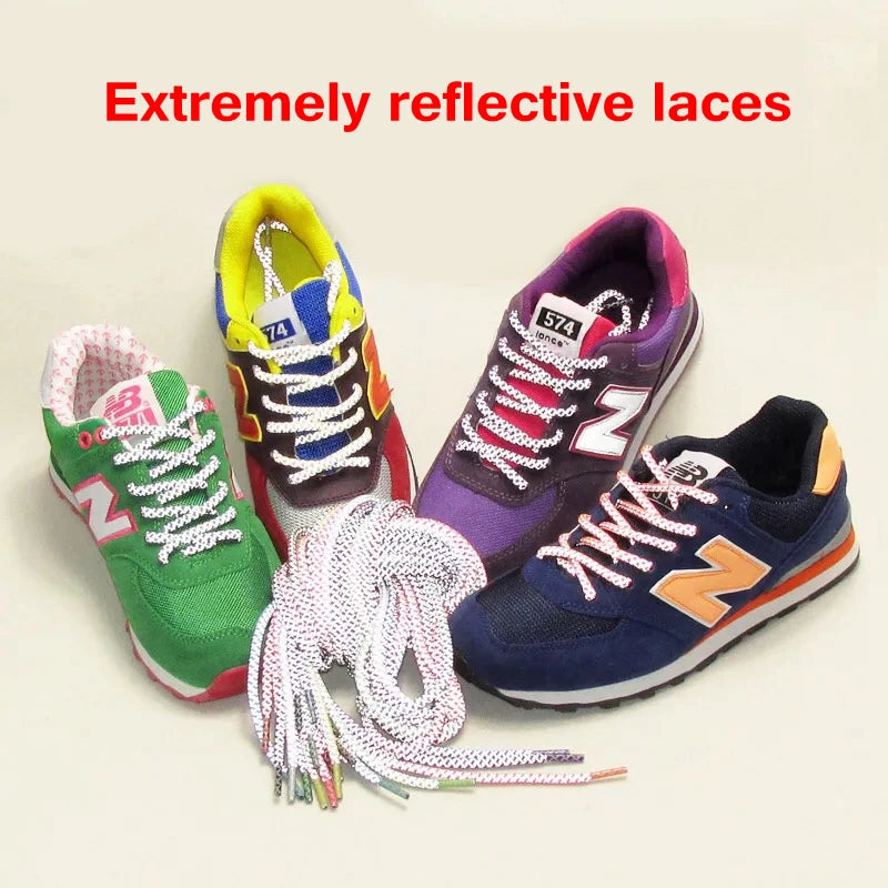 1Pair 3M Reflective Shoelaces for Sneakers Shoe laces Safety