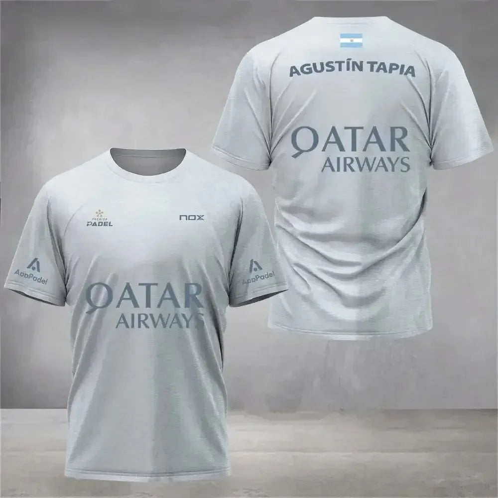 Men Padel Tennis Kid T-Shirt Sports Training Tops Male Casual Short