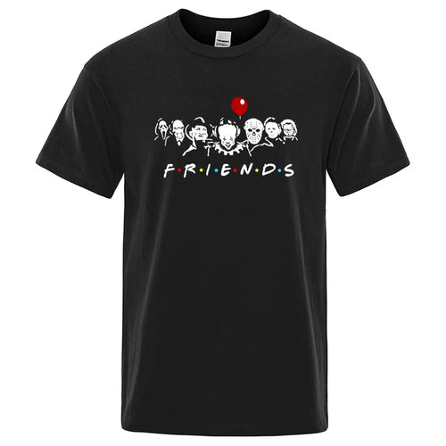 Men's High Quality T-shirt 100% Cotton T-shirt Funny Friends Print T