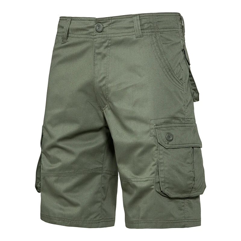Men's Shorts Loose Large Size Multi-Pocket Overalls Summer Cotton