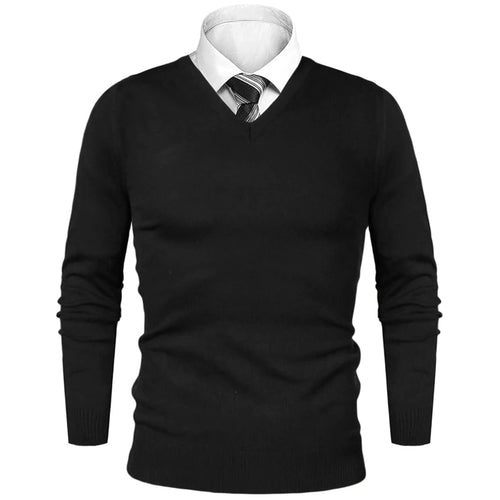 Animal Game Mens Business Sweater Casual V Neck Pullover Cold Blouse