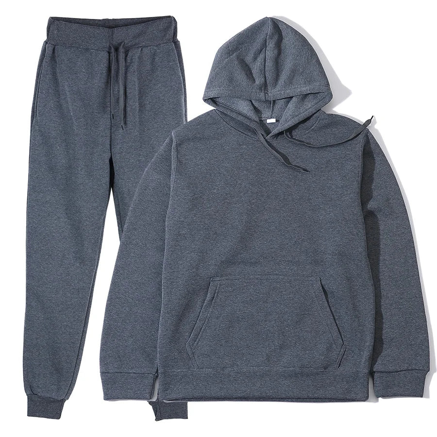 Men's Sports Suits Fashion Tracksuit Women Hoodies + Pants Two Pieces