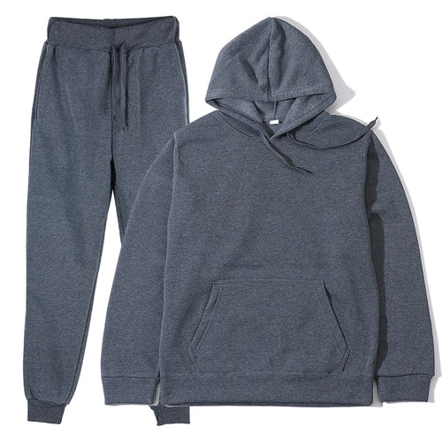 Men's Sports Suits Fashion Tracksuit Women Hoodies + Pants Two Pieces