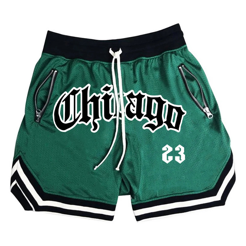 Summer New Men's Sports Fitness Shorts Men Basketball Game Training