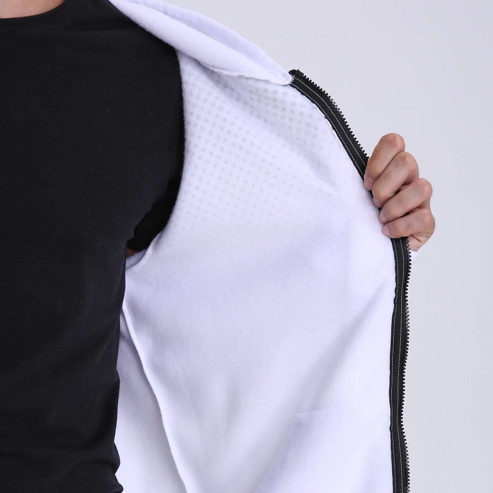 Men's Zip Up Hoodie Pocket Polka Pot Print Hooded Sweatshirt Sport