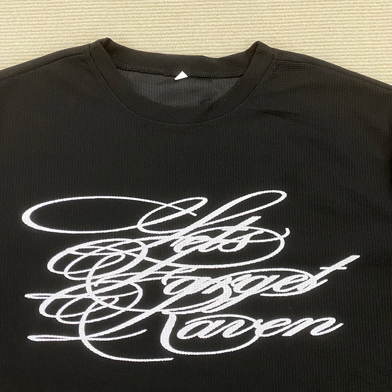 American Dark Retro Y2K Printed Long Sleeved T-Shirt High Street