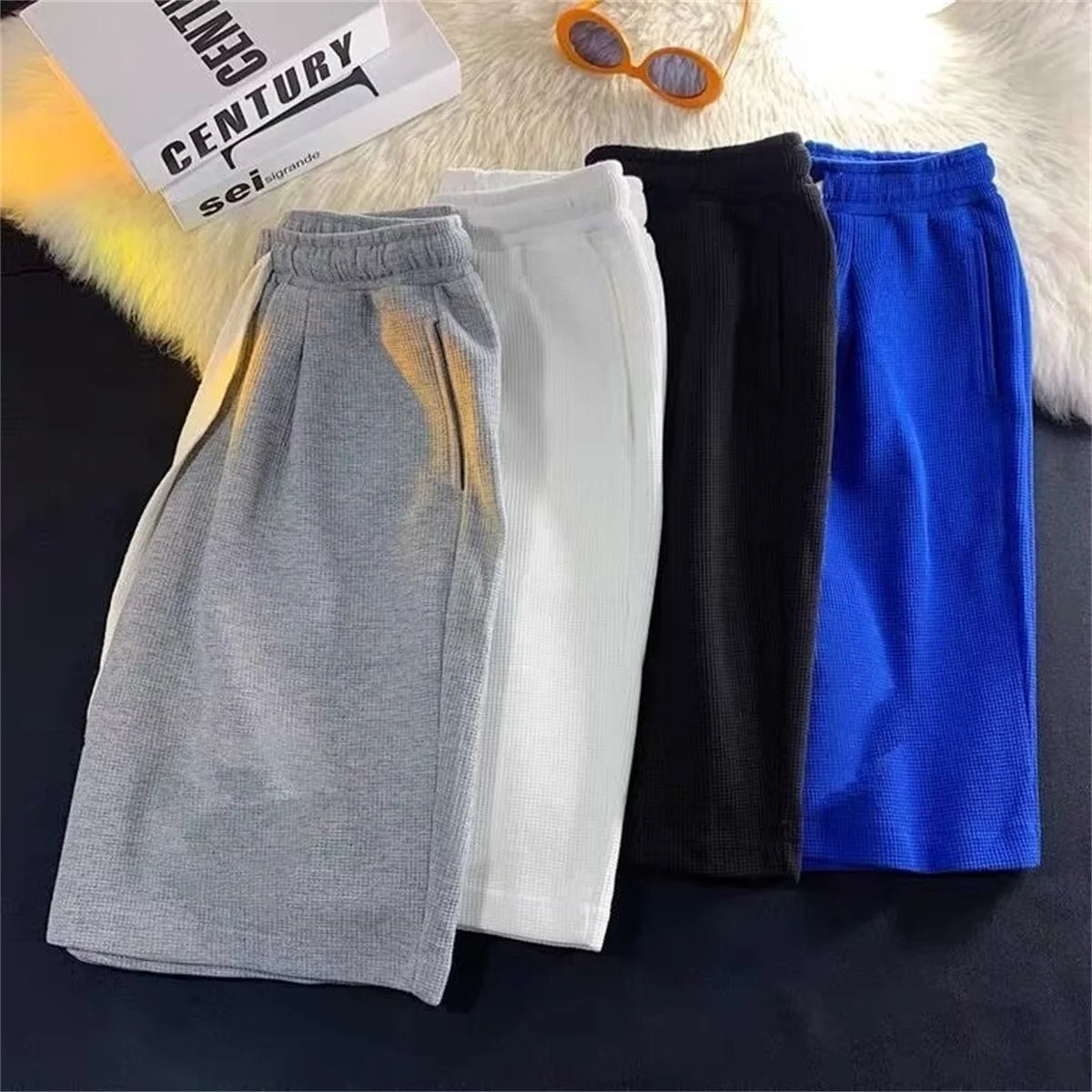 Solid Breathable Shorts Summer Men's Fashion Trendy Brand Lightweight