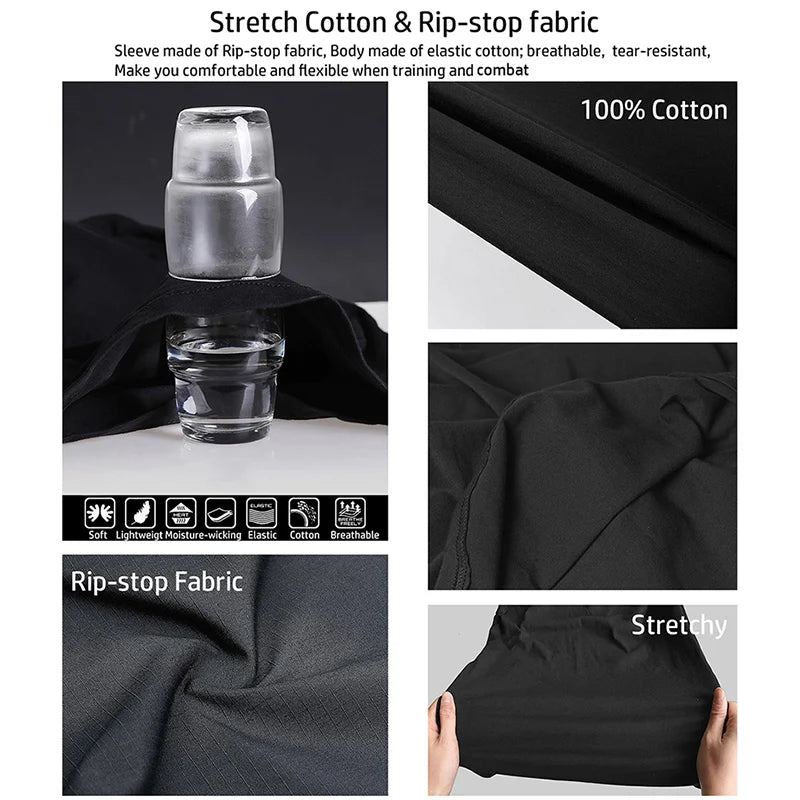 Men's Long Sleeve Combat Shirt 1/4 Zipper Ripstop Cotton Tactical