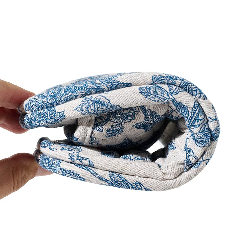 Home Slippers Soft Cotton Floral Floor Shoes Fashion Lightweight