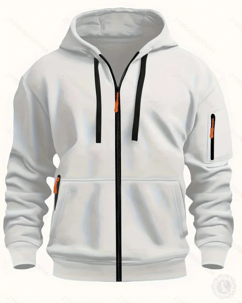 Casual top men's 2024 autumn and winter sportswear solid color men's