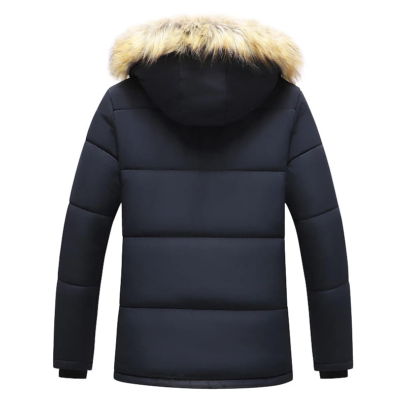Men 2025 Winter New Windproof Fleece Warm Thick Jacket Parkas Coat Men