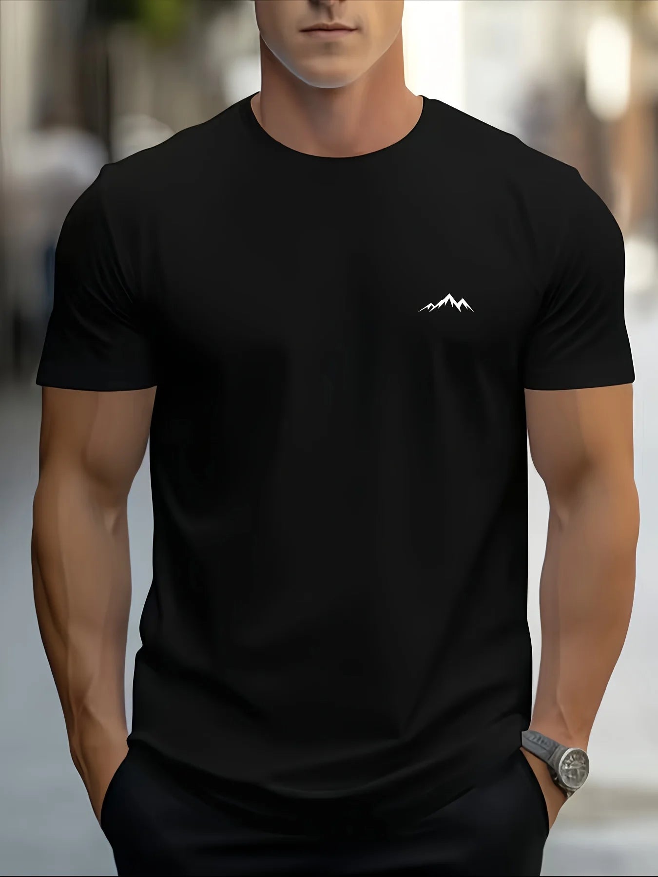 Men's summer 100% pure cotton fashionable casual sports loose mountain