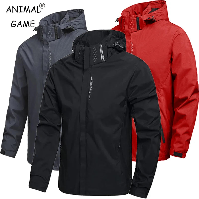 Men's Outdoor Waterproof Raincoat Lightweight Raincoat with Hood
