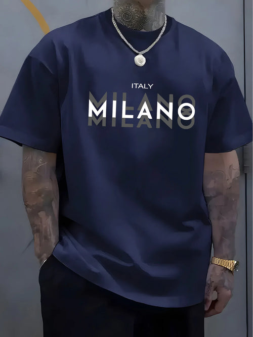 Summer men's 100% pure cotton casual loose fit plus size ITALY MILANO
