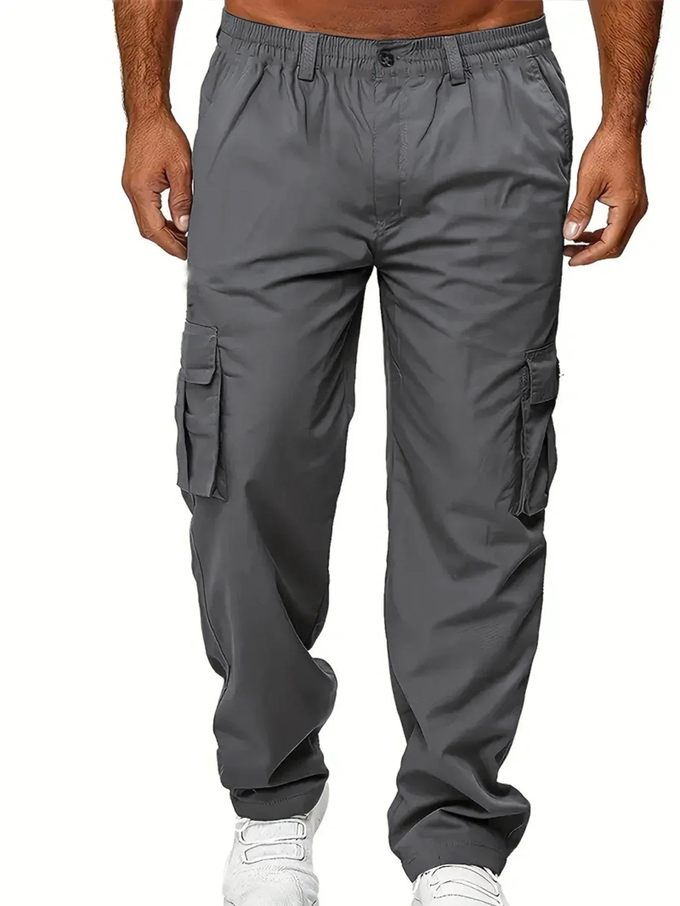 Men's Cargo Pants Sweatpants Outdoor Loose Straight Long Trousers