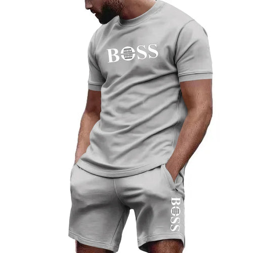 Men's two-piece sportswear short sleeved T-shirt and pants set running