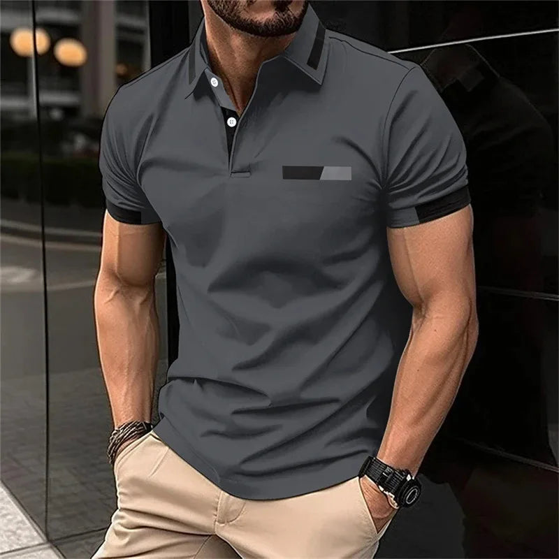 Men's fitness casual sports T-shirt, gym running sports elastic