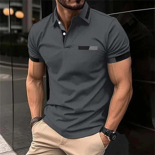 Men's fitness casual sports T-shirt, gym running sports elastic