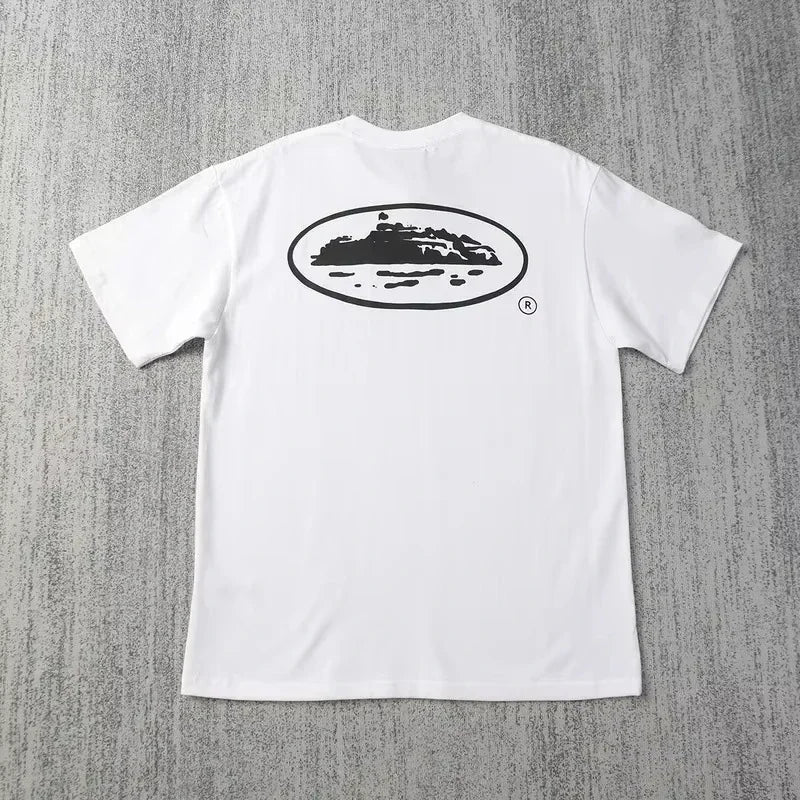 2025 Summer New Small Boat Printed Short Sleeve T-shirt Loose Round