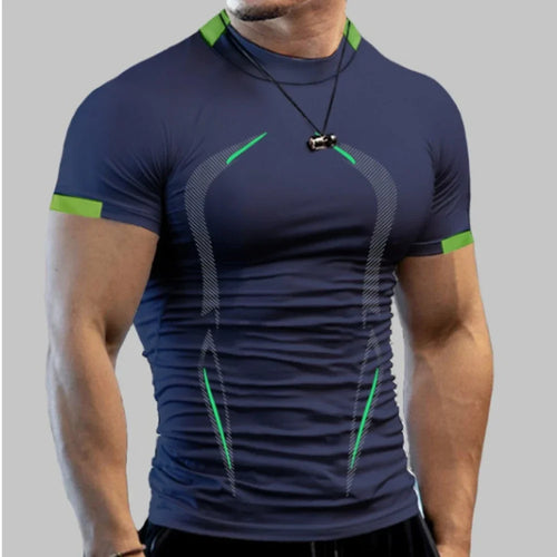 New Summer Sportswear Gym Breathable T Shirt Men Quick Drying Jogging