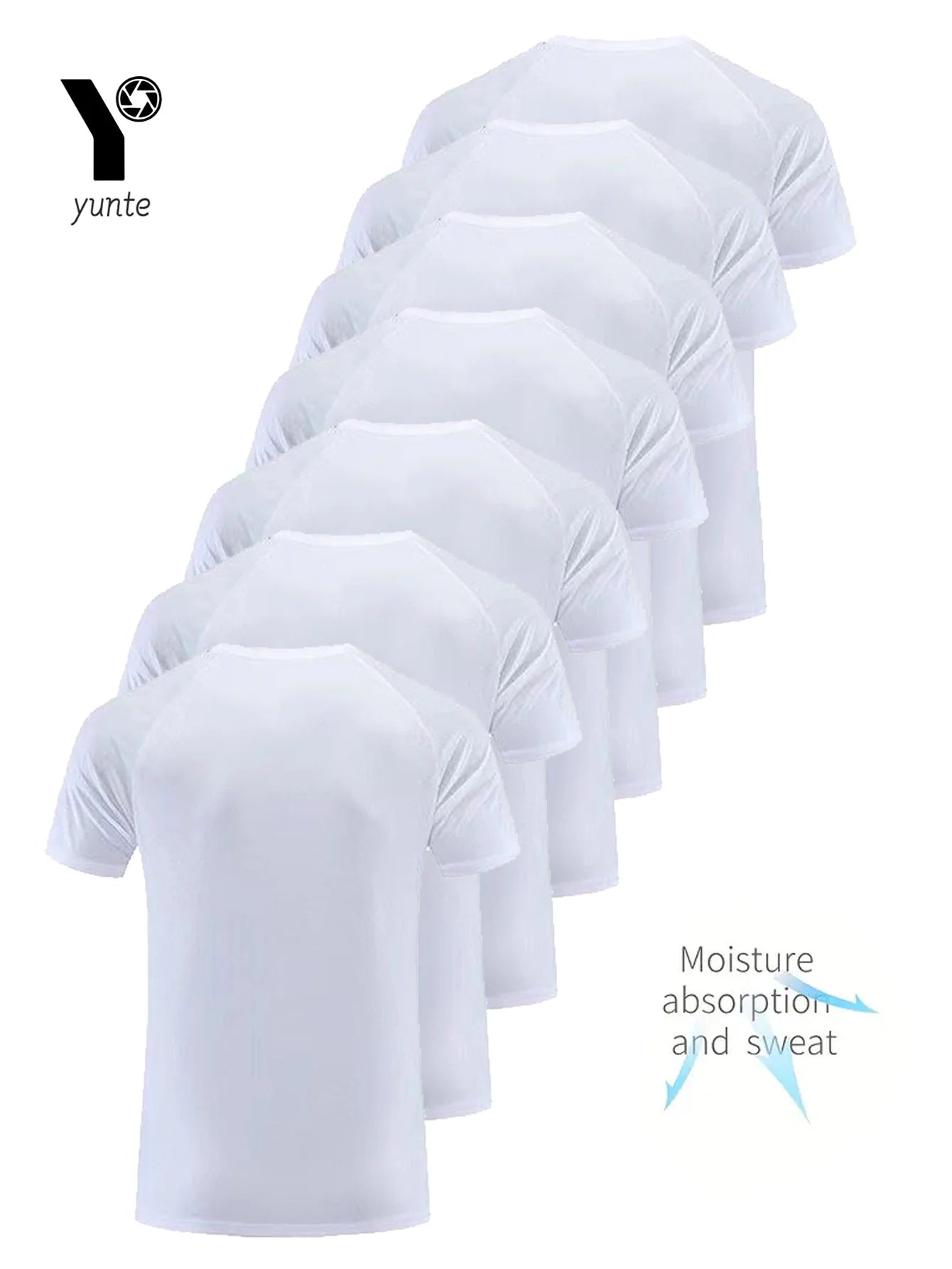 7pcs white Ultralight Men's Round Neck