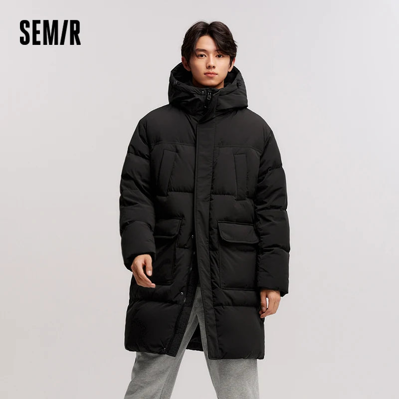 Semir Down Jacket Men 2024 New Waterproof Thick Outerwear Long Length