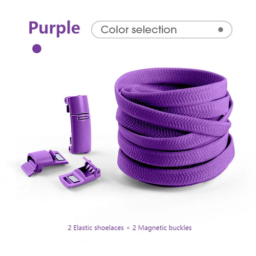 Colorful Magnetic Lock Shoelaces without ties Elastic Laces Sneakers