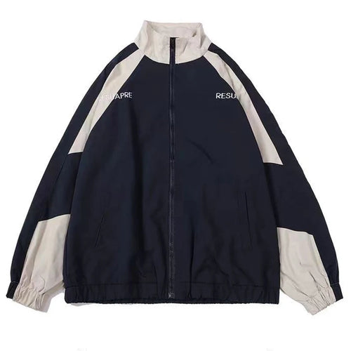 Reflective Striped Jacket Windbreaker Coat 2024 Men Hip Hop Streetwear