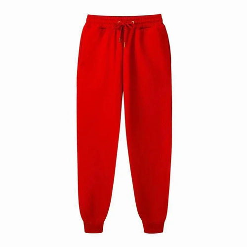 Men's Casual Sweatpants Fleece Sports Pants Unisex Fashion Solid Loose
