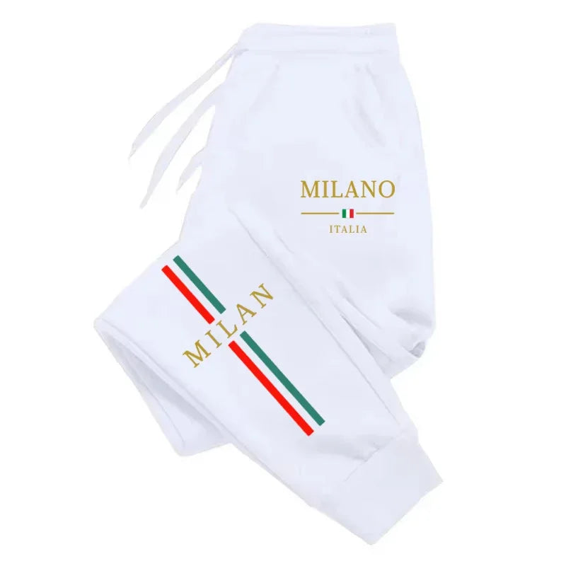2025 Hot Sale Milan City Printed Jogger Pants Men Women Autumn Winter