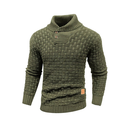Men’s Sweater Winter Knitted Crew Neck Warm Soft Long Sleeve Pullover