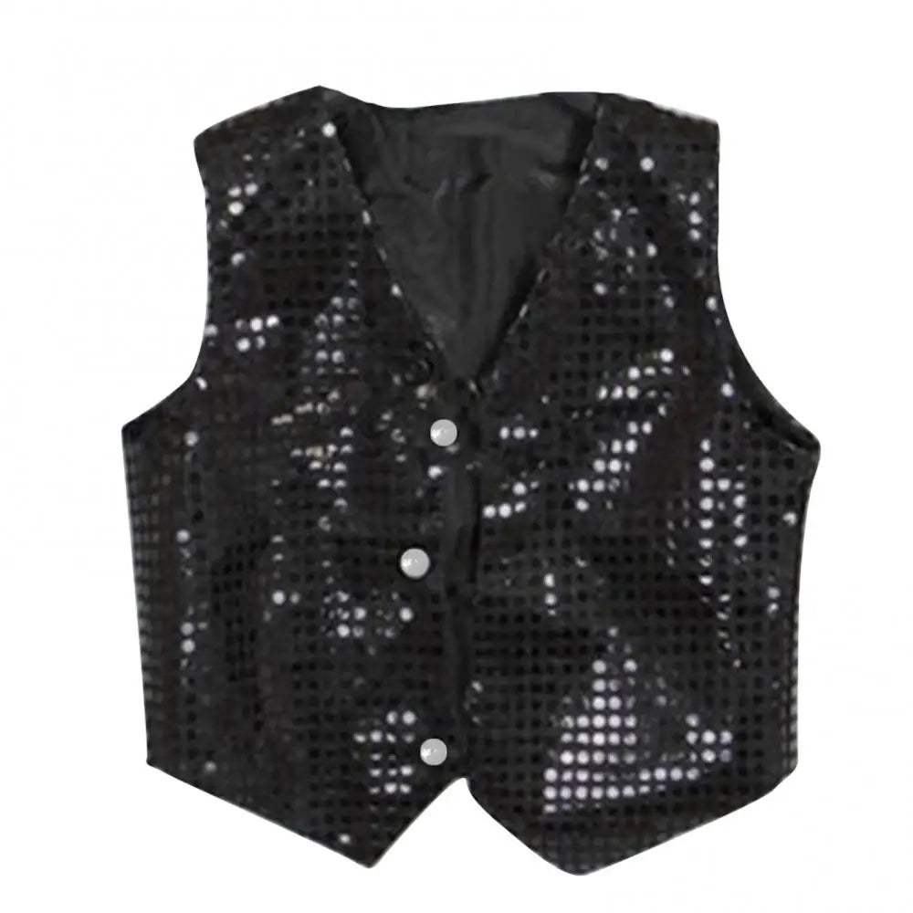 Children Shining Sequins Clothes Boys Students Christmas Stage