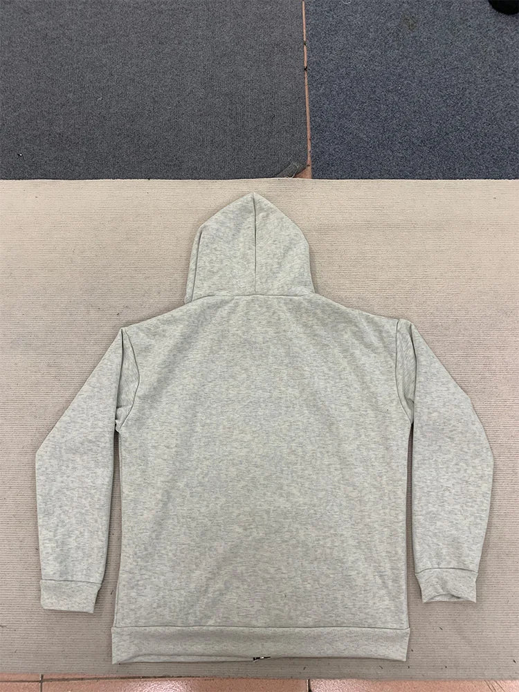 Autumn/Winter Leopard Grey Double sided Zipper Hoodie Men's Casual