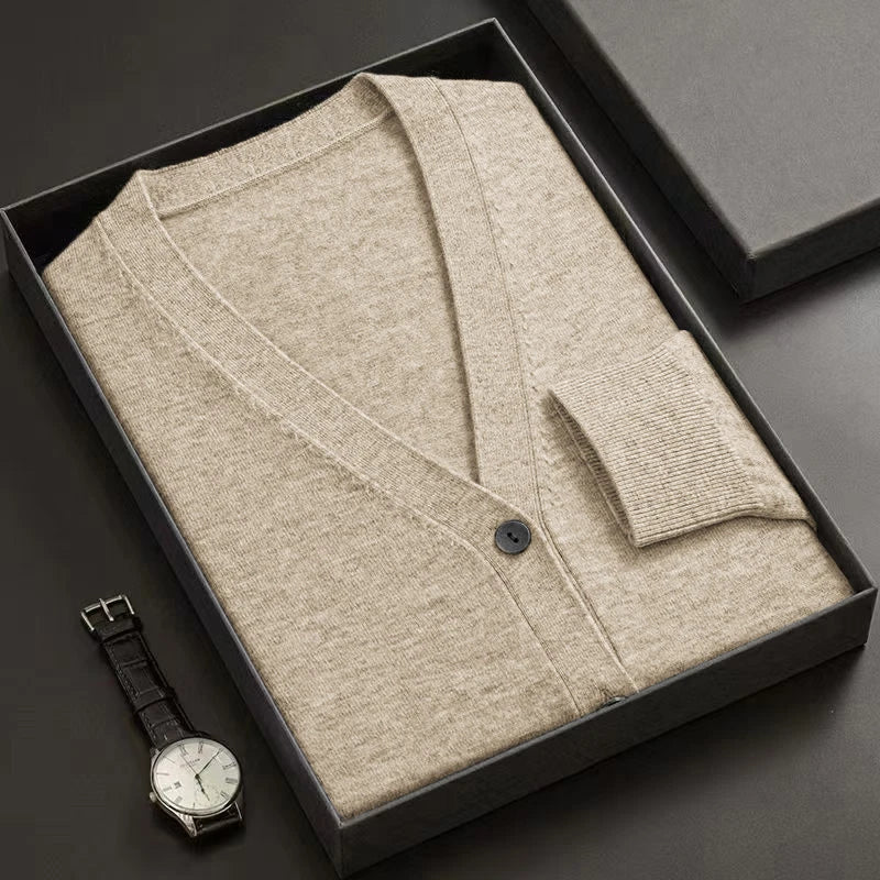 New Mens Cardigan Sweatercoat V-Neck Long Sleeve Button Down Knitted