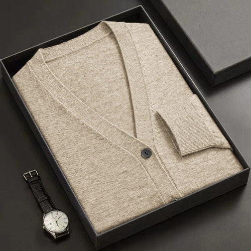 New Mens Cardigan Sweatercoat V-Neck Long Sleeve Button Down Knitted