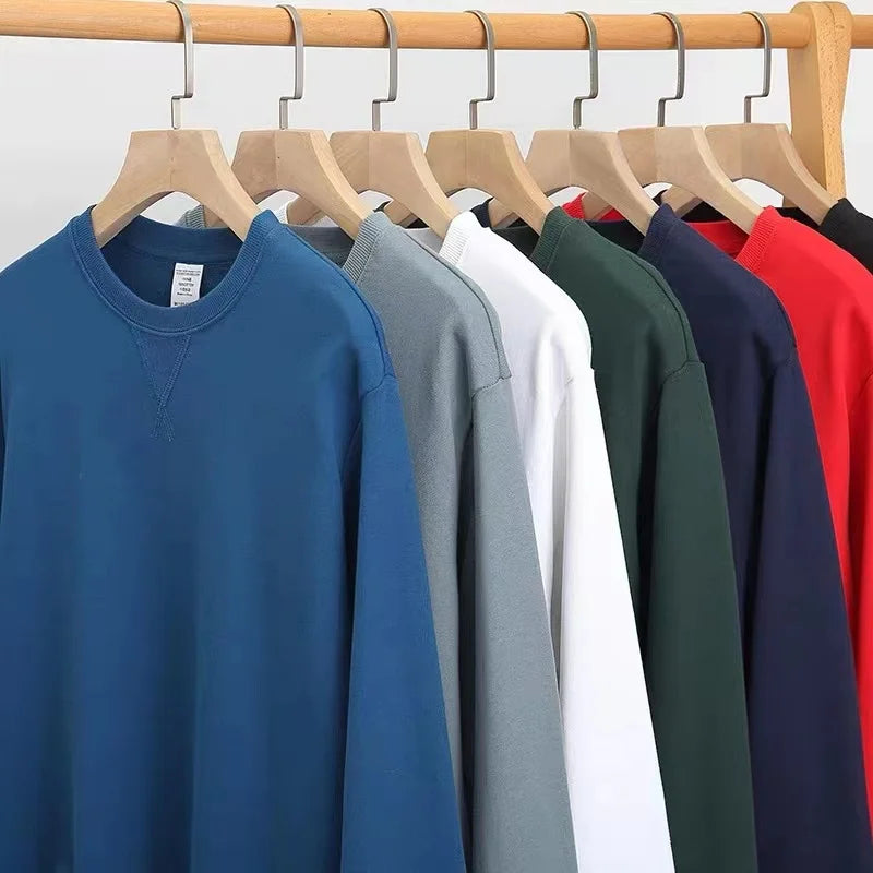 380g Tight Match Heavy Inverted Triangle Loose Versatile Solid Cotton