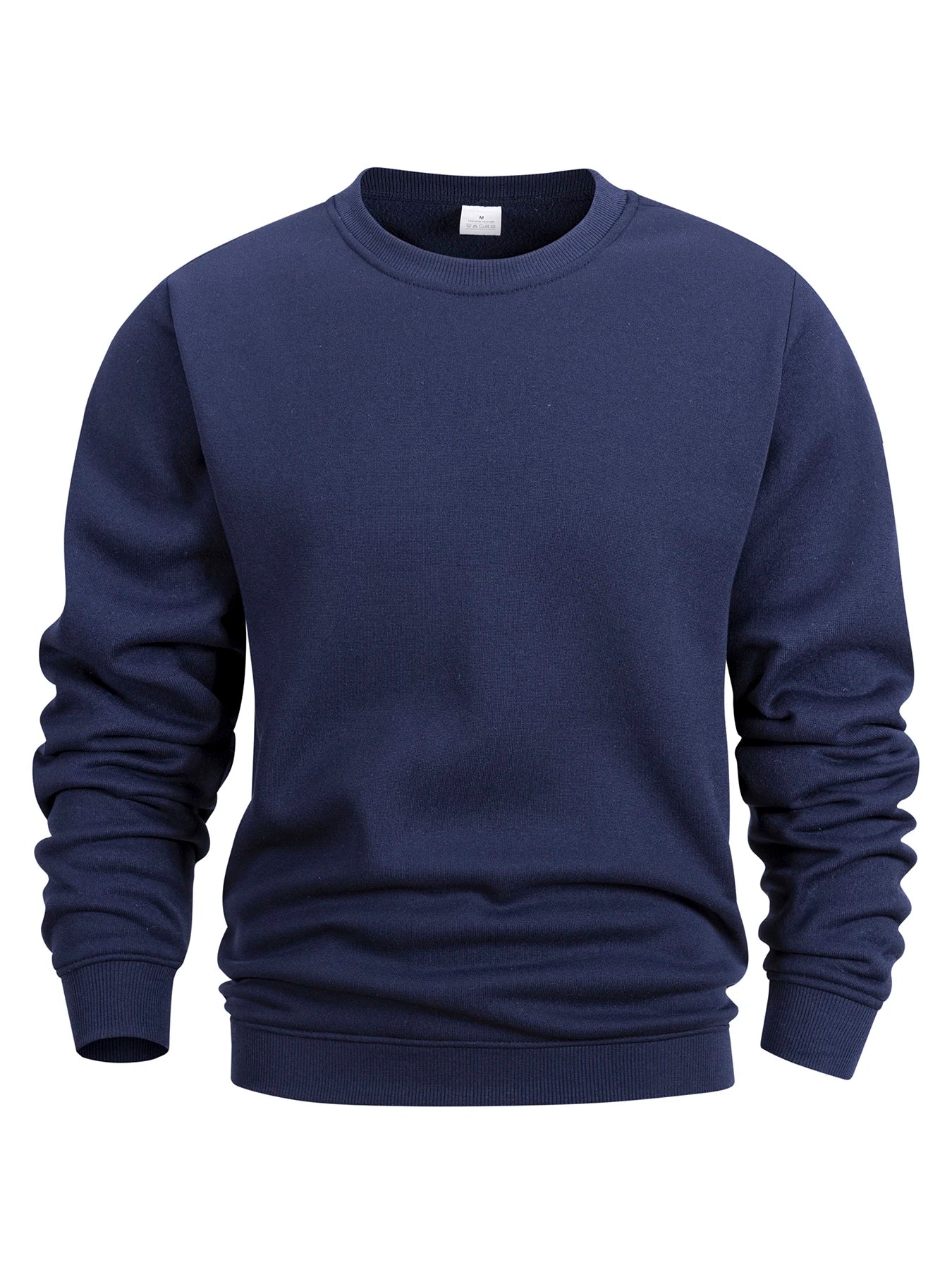 Men's Crew Neck Sweatshirts Solid Color Sweatwear Spring Outdoor
