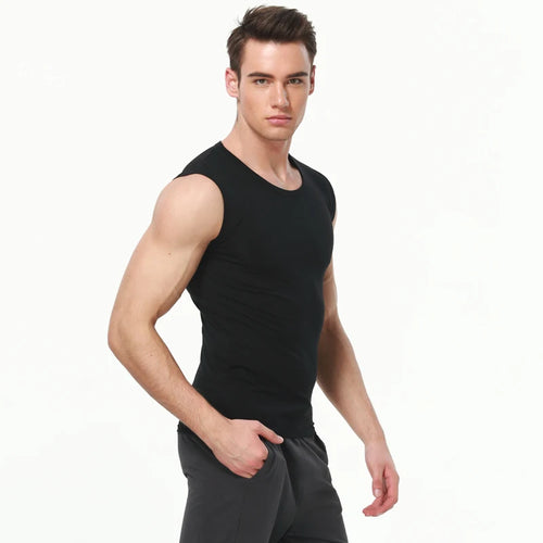 Four Seasons Slim Men's Pure Cotton Vest Simple Fashion Sports Vest