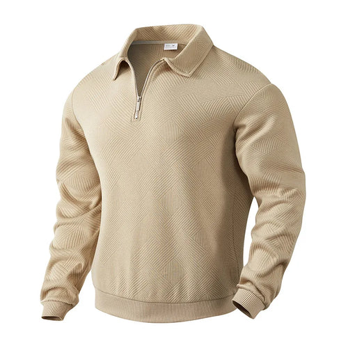24 cross-border popular autumn long-sleeved lapel zipper men's loose